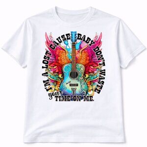 Jelly Roll Lost Cause Graphic T Shirt Trendy Boutique Style Tee Women Gift White